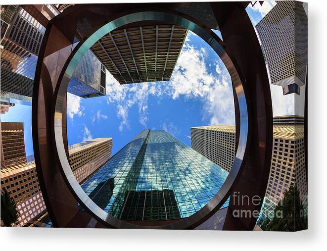 Abstract Canvas Print featuring the photograph Skyscrapers by Raul Rodriguez