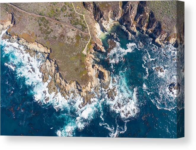 Landscapeaerial Canvas Print featuring the photograph The Cold, Nutrient-rich Waters #9 by Ethan Daniels