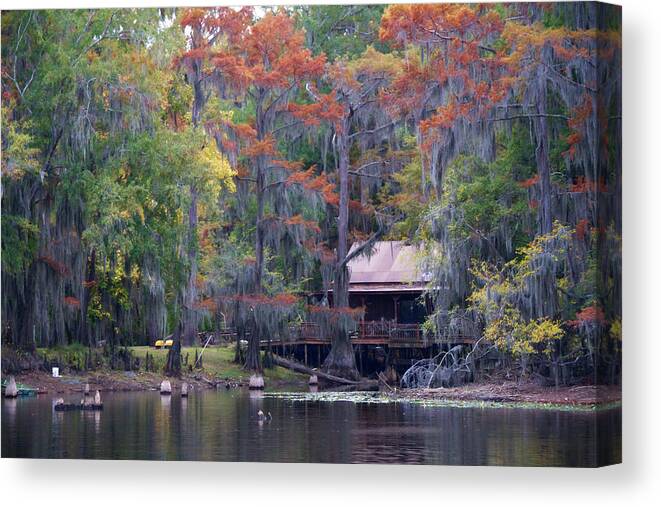 Karnack Texas Canvas Print featuring the photograph A Bayou Retreat by Lana Trussell