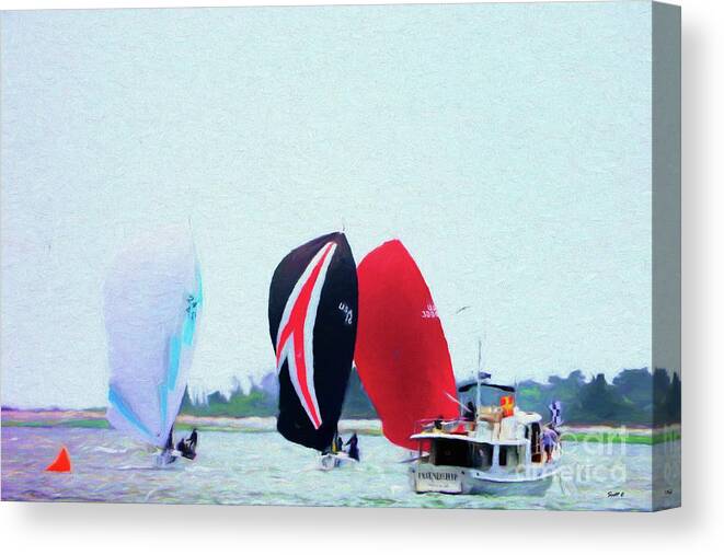 Charleston Race Week Canvas Print featuring the photograph A Day at the Race by Scott Cameron