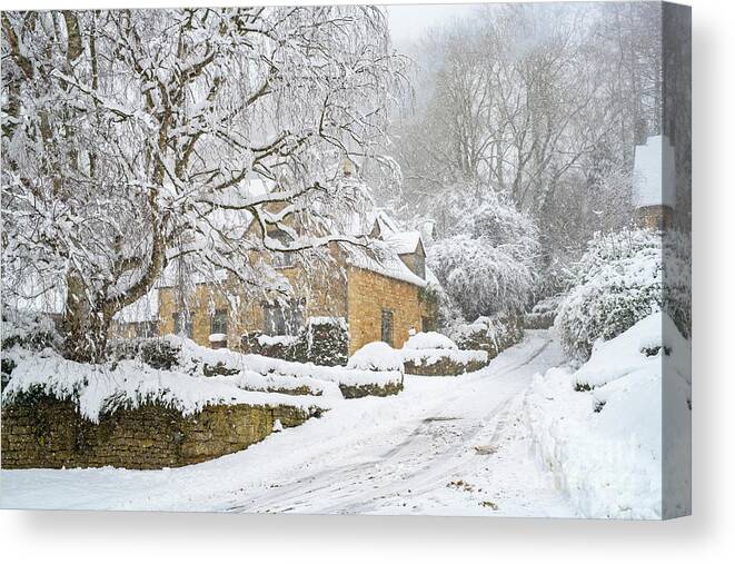 Snow Canvas Print featuring the photograph A Snowshill Winter by Tim Gainey