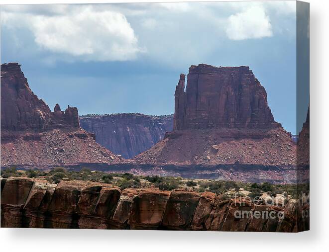 Utah Canvas Print featuring the photograph Above the Canyon Rim by Jim Garrison