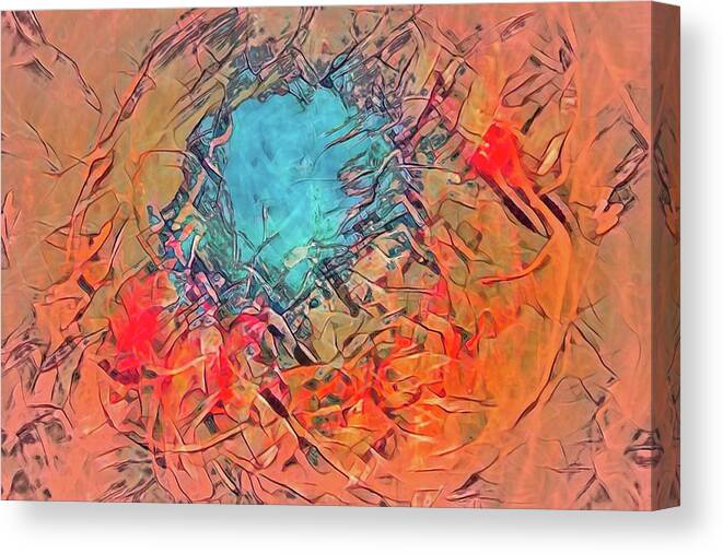 Abstract Canvas Print featuring the digital art Abstract 49 by Steve DaPonte