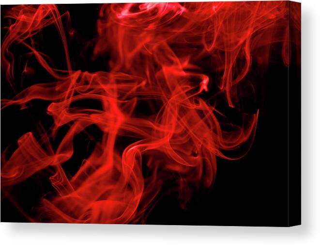 Curve Canvas Print featuring the photograph Abstract Smoke by Adamkaz