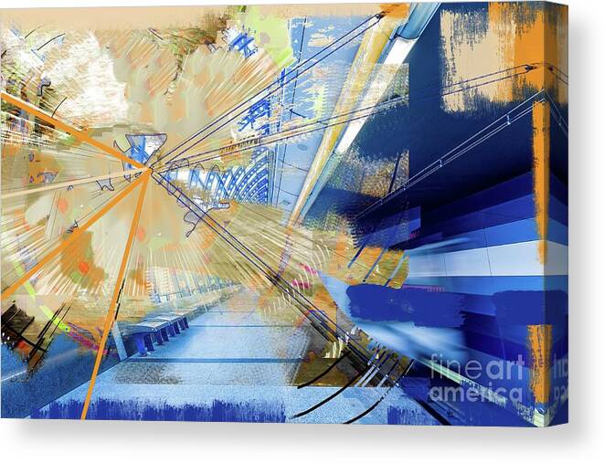 Abstractartdi Canvas Print featuring the mixed media Abstract Speed by Art Di