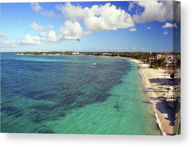 Scenics Canvas Print featuring the photograph Aerial View Of Cable Beach - Nassau by Hisham Ibrahim