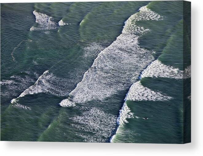 Scenics Canvas Print featuring the photograph Aerial View Of Ways Breaking by Arctic-images