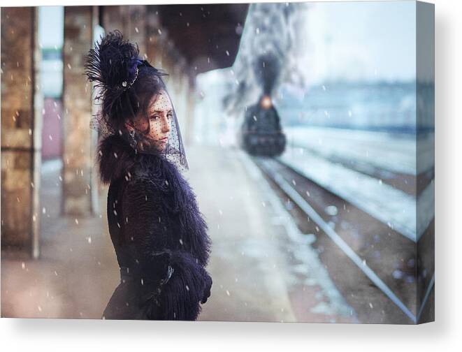 Train Canvas Print featuring the photograph A.karenina by Sergey Parishkov