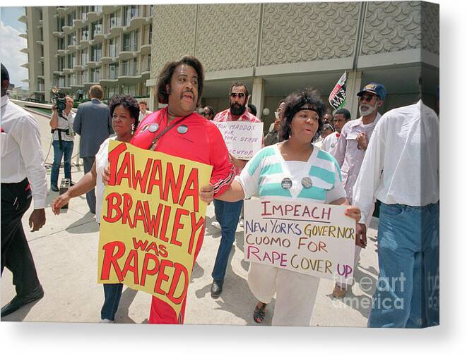 Atlanta Canvas Print featuring the photograph Al Sharpton At Protest by Bettmann