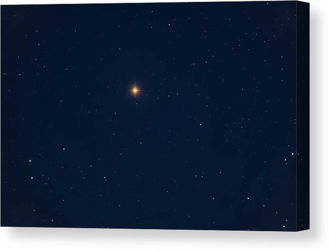Aldebaran Canvas Print featuring the photograph Aldebaran, A Red Giant Star by Alan Dyer