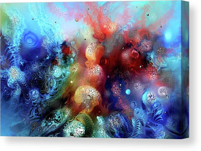 Alien Flower Canvas Print featuring the digital art Alien Flower by Natalia Rudzina