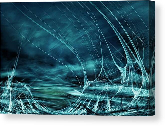 Macro Canvas Print featuring the photograph Alien Waters No5 by Willy Marthinussen
