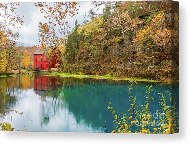 Alley Canvas Print featuring the photograph Alley Roller Mill And Spring by Jennifer White