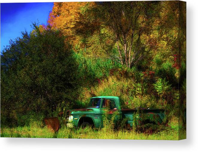 Autumn Foliage New England Canvas Print featuring the photograph Alone and Forgotten by Jeff Folger