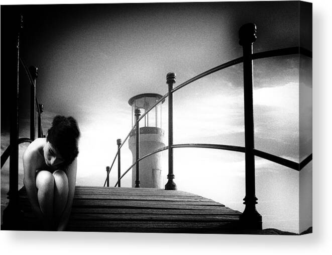 Alone Canvas Print featuring the photograph Alone With His Thoughts by Jean-louis Viretti
