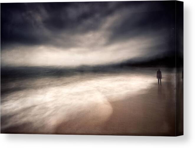 Seascape Canvas Print featuring the photograph Along The Shore by Santiago Pascual Buye