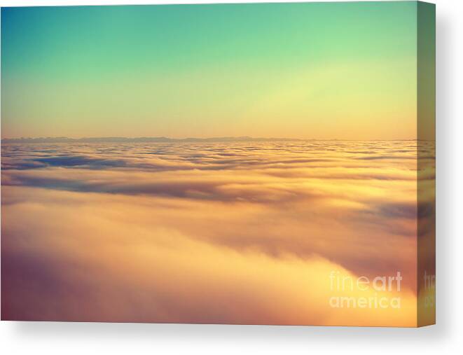 Atmosphere Canvas Print featuring the photograph Amazing View From Plane On The Orange by Beautiful Landscape