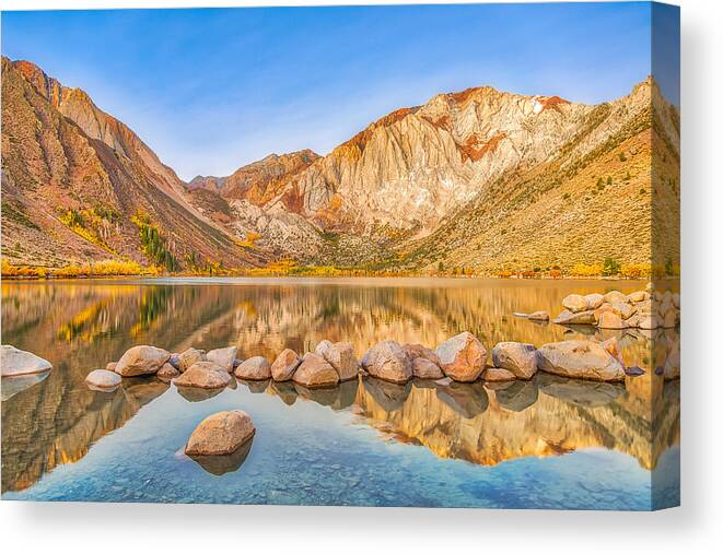 Convict Lake Canvas Print featuring the photograph An Autumn Morning At The Lake by Syed Iqbal