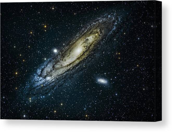 Andromeda.space Canvas Print featuring the photograph Andromeda Galaxy by Gregor Kresal