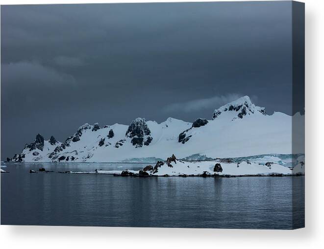 Emotion Canvas Print featuring the photograph Antarctic Peninsula, Antarctica by Mint Images/ Art Wolfe