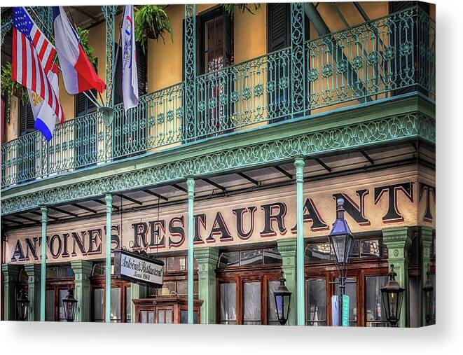New Orleans Canvas Print featuring the photograph Antoine's by Susan Rissi Tregoning