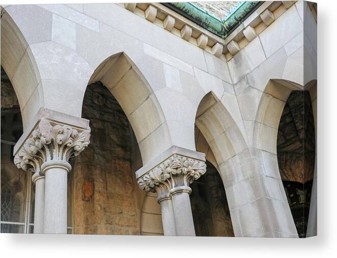 Architecture Canvas Print featuring the photograph Archeways by Mary Anne Delgado