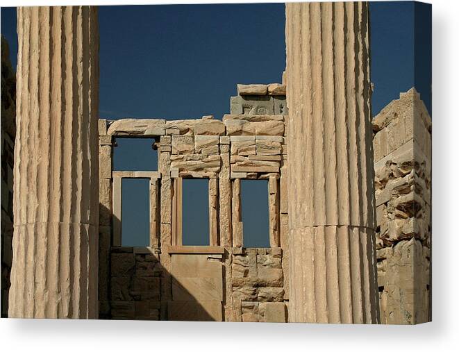 Temple Canvas Print featuring the photograph Athens, Greece - Temple of Athena by Richard Krebs