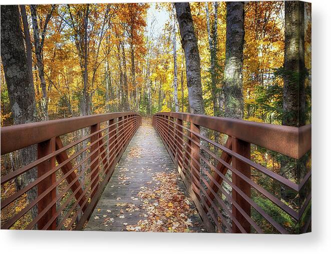 Autumn Canvas Print featuring the photograph Autumn at Frog Bay by Susan Rissi Tregoning