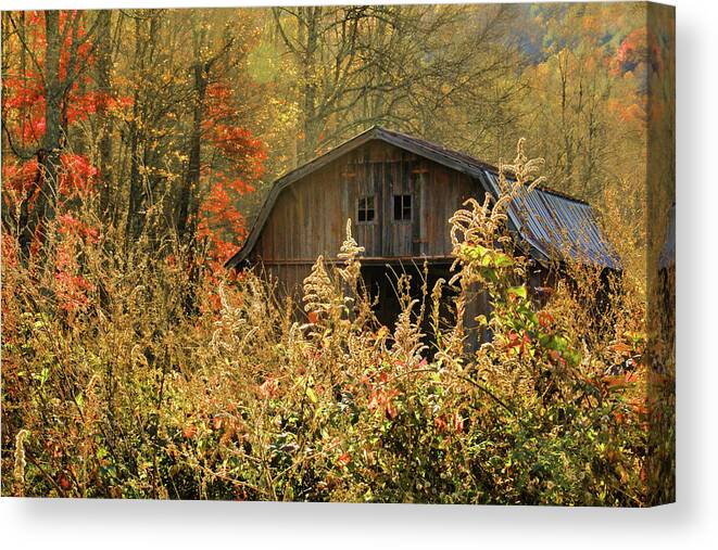 Barn Canvas Print featuring the photograph Autumn In Appalachia by HH Photography of Florida