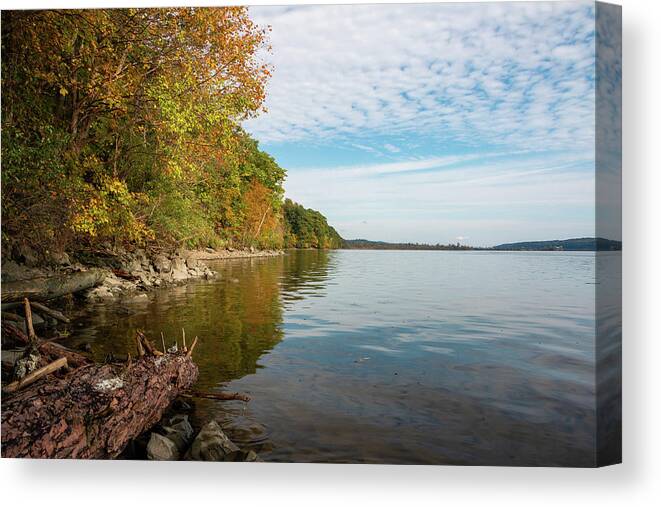 River Canvas Print featuring the photograph Autumn Morning Along the Hudson by Jeff Severson