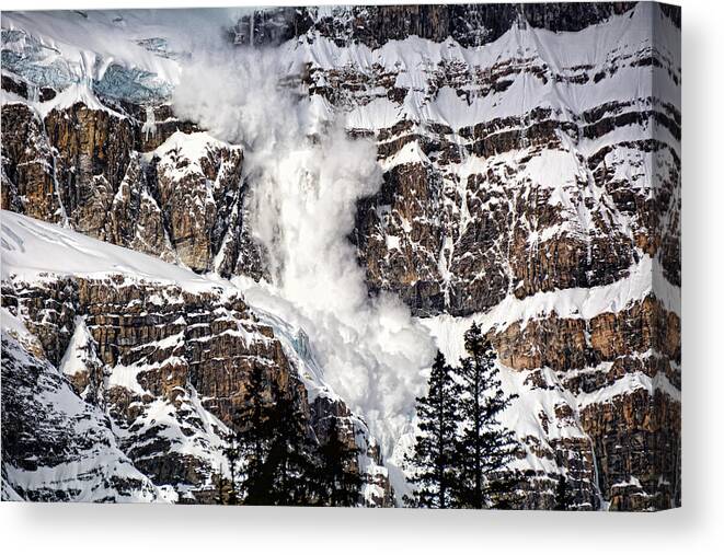 Avalanche Canvas Print featuring the photograph Avalanche by Alain Turgeon