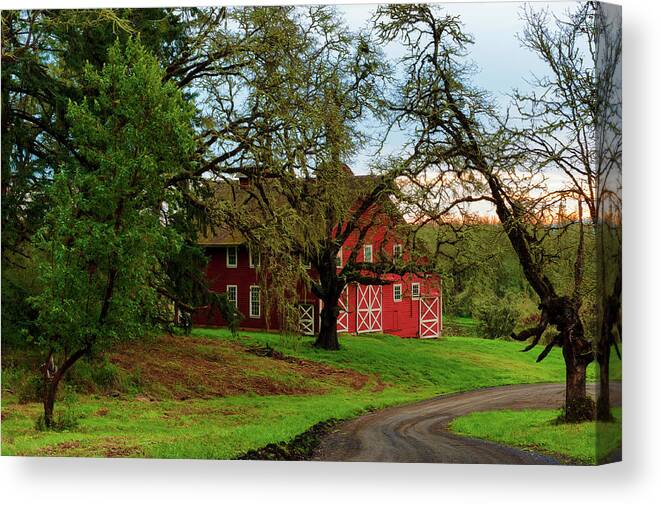 Road Canvas Print featuring the photograph Awe Those Country Roads by Dee Browning