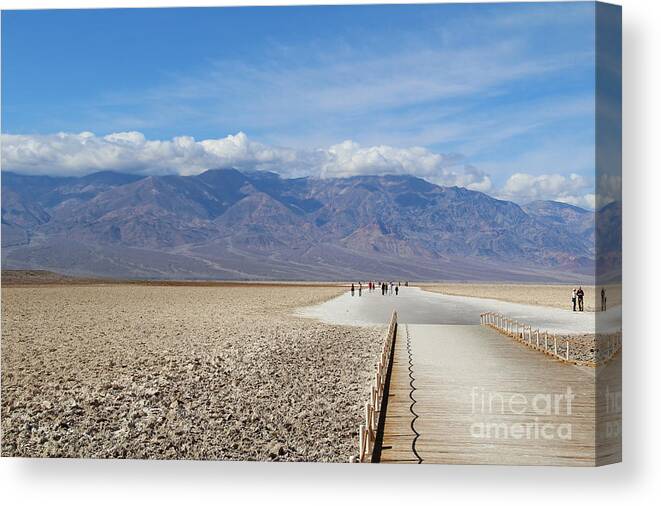 Southwest Canvas Print featuring the photograph Badwater In Death Valley National Park by Marimarkina