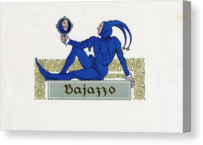 Court Jester Cigar Box Canvas Print featuring the painting Bajazzo by Art Of The Cigar