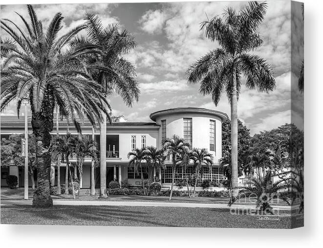Barry University Canvas Print featuring the photograph Barry University Adrian Hall by University Icons