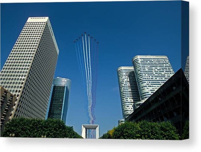 Bastille Canvas Print featuring the photograph Bastille Day - French Patrol by Marc Pelissier