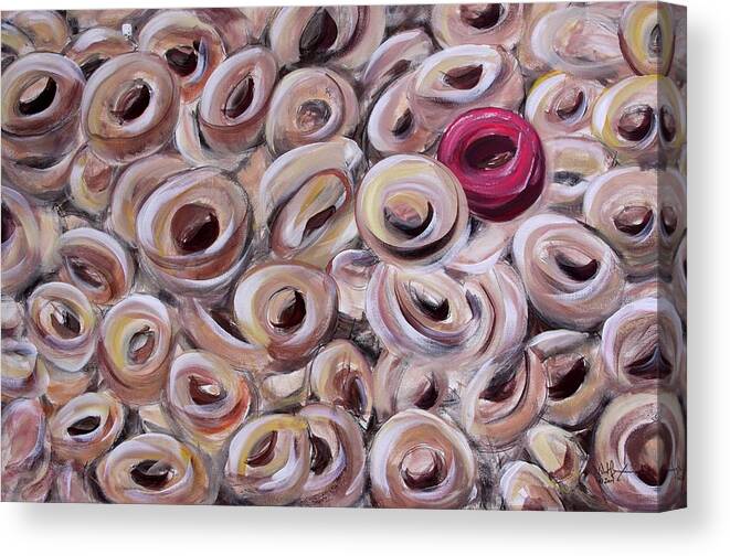 Cereal Canvas Print featuring the painting Be the Fruit Loop by J Vincent Scarpace