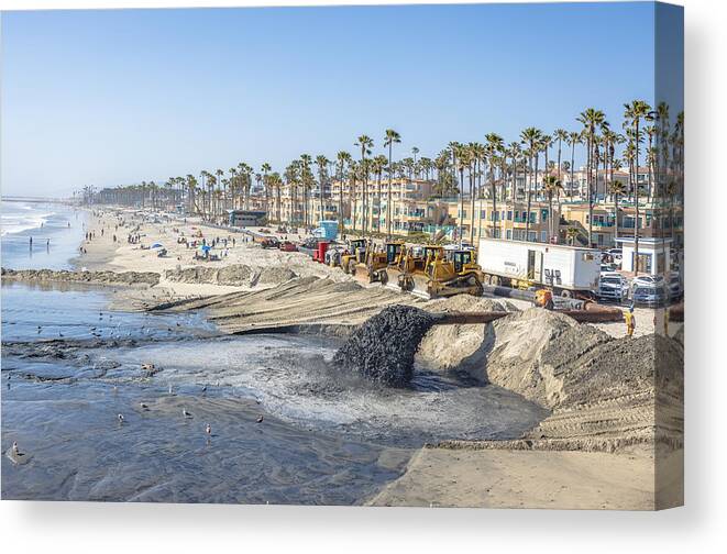 Beach
Landscape Canvas Print featuring the photograph Beach Cleanup by Sunny Brown