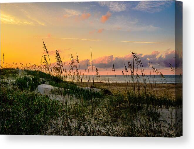 Beach Combing Canvas Print featuring the photograph Beach Combing by John Harding