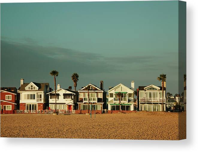 Scenics Canvas Print featuring the photograph Beach Houses by Beth D. Yeaw