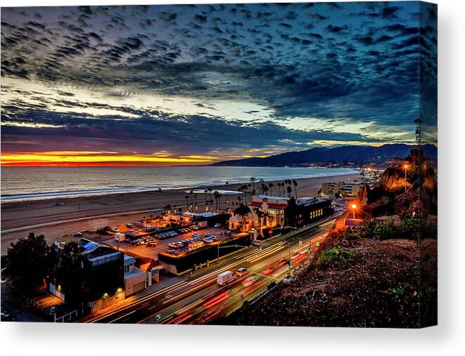 Sunset Canvas Print featuring the photograph Beautiful sky after the storm by Gene Parks