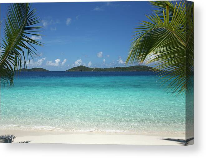 Scenics Canvas Print featuring the photograph Beautiful Tropical Scene At A Beach In by Cdwheatley