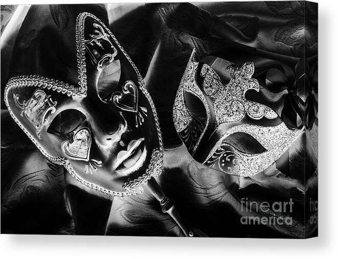 Black Canvas Print featuring the digital art Before Play by Jorgo Photography