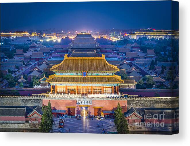 Castle Canvas Print featuring the photograph Beijing China At The Imperial City by Esb Professional