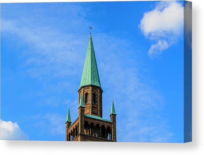 Berlin Canvas Print featuring the photograph Bell Tower Of Church by Ingo Jezierski