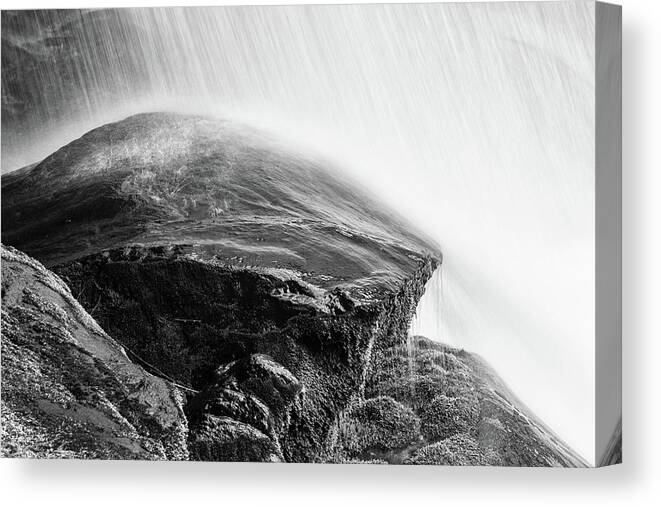 Black Canvas Print featuring the photograph Black Rock Under Dry Falls by Chris Buff