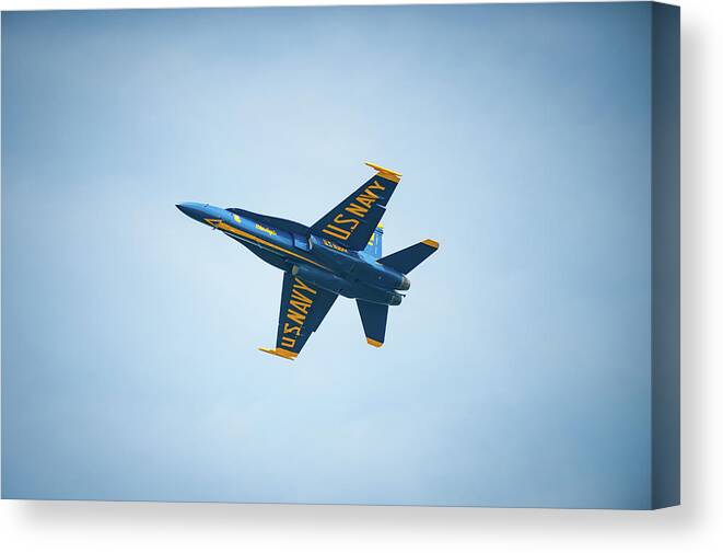 Blue Angels Canvas Print featuring the photograph Blue Angel on High by Mark Duehmig