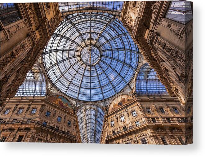 Architecture Canvas Print featuring the photograph Blue Dome by David Bouscarle