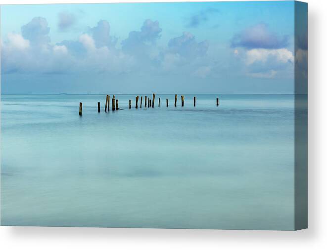 Paisaje Acuatico Canvas Print featuring the photograph Blue Mayan Sea by Silvia Marcoschamer