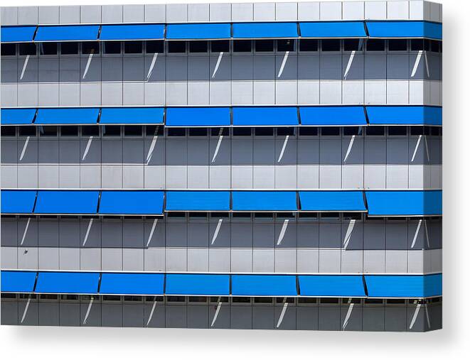 Screens Canvas Print featuring the photograph Blue Screens by Theo Luycx